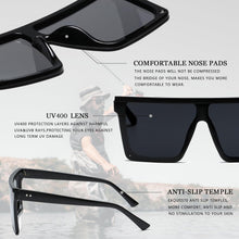 Load image into Gallery viewer, Flat Top Oversized Sunglasses - Square Sunglasses for Women Men Mirrored Rimless Sun Glasses Big Frame Fashion Shades UV400 Protection