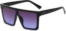 Load image into Gallery viewer, Flat Top Oversized Sunglasses - Square Sunglasses for Women Men Mirrored Rimless Sun Glasses Big Frame Fashion Shades UV400 Protection