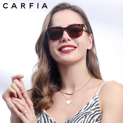 Retro Polarised Sunglasses for Women UV400 Protection Driving Outdoor Acetate Frame
