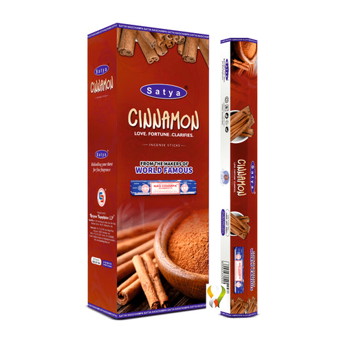 Satya Cinnamon Hexa Incense Sticks - 720 Minutes of Pure Aroma Bliss
