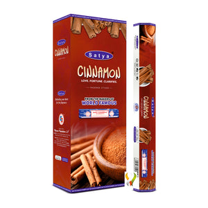 Satya Cinnamon Hexa Incense Sticks - 720 Minutes of Pure Aroma Bliss