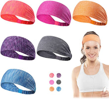 Load image into Gallery viewer, Headbands for Women’s Hair, Sports Headband, Running Headband for Women, Head Bands Adult Women, 6 PCS