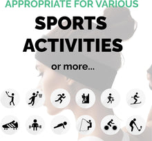 Load image into Gallery viewer, Premium 9 cm Wide Black Sweat Headband - 95% Cotton, 5% Lycra for Ultimate Comfort and Performance For Women &amp; Men Yoga Hair Bands Unisex Kylie Bandeau Sweatband