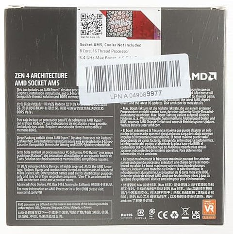 AMD Ryzen 7 7800X3D Processor | 8-Core 16-Thread, 3D V-Cache, Radeon Graphics, AM5