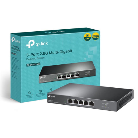 TP-Link TL-SG105-M2 5-Port 2.5G Unmanaged Switch | Fanless & Desktop/Wall Mount