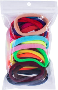 20 Pieces Large Cotton Stretch Hair Ties Bands Rope Ponytail Holders Headband for Thick Heavy and Curly Hair