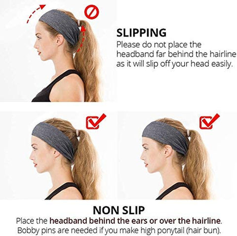 Headbands for Women’s Hair, Sports Headband, Running Headband for Women, Head Bands Adult Women, 6 PCS
