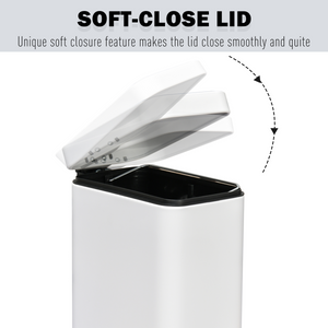 5L Stylish Steel Pedal Bin - Compact, Chic & Easy-Clean for Every Space!