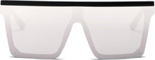 Load image into Gallery viewer, Flat Top Oversized Sunglasses - Square Sunglasses for Women Men Mirrored Rimless Sun Glasses Big Frame Fashion Shades UV400 Protection