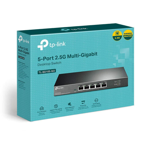 TP-Link TL-SG105-M2 5-Port 2.5G Unmanaged Switch | Fanless & Desktop/Wall Mount