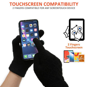 Winter Touchscreen Knit Gloves for Men & Women – Soft Lining, Warm Thermal Acrylic Gloves for Cold Weather