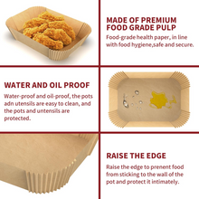 Load image into Gallery viewer, Vinsani 200-Count Non-Stick Air Fryer Paper Liners – Premium &amp; Versatile!