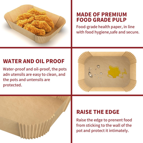 Vinsani 200-Count Non-Stick Air Fryer Paper Liners – Premium & Versatile!
