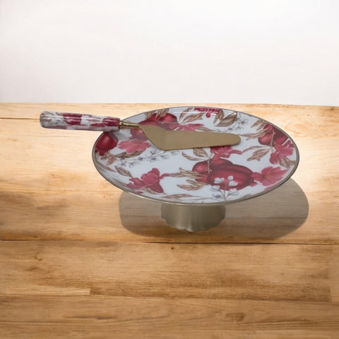Elegant 20cm Iron Cake Stand with Knife - Perfect for Every Celebration!