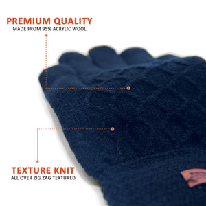Winter Touchscreen Knit Gloves for Men & Women – Soft Lining, Warm Thermal Acrylic Gloves for Cold Weather