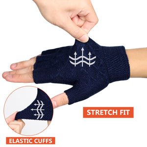Winter Touchscreen Knit Gloves for Men & Women – Soft Lining, Warm Thermal Acrylic Gloves for Cold Weather