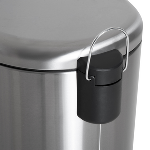 30L Stainless Steel Pedal Bin - Black/Silver, Fingerprint Resistant & Hygienic