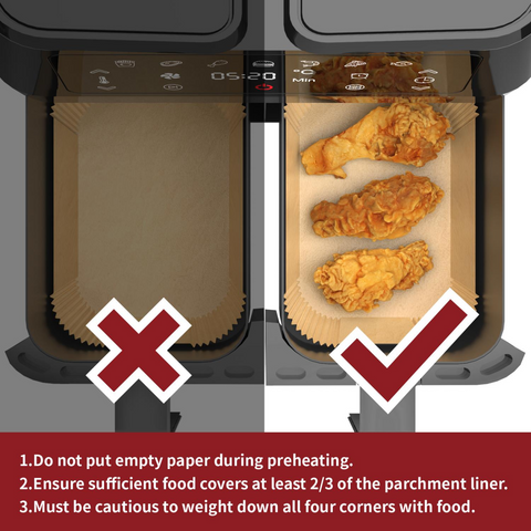 Vinsani 200-Count Non-Stick Air Fryer Paper Liners – Premium & Versatile!
