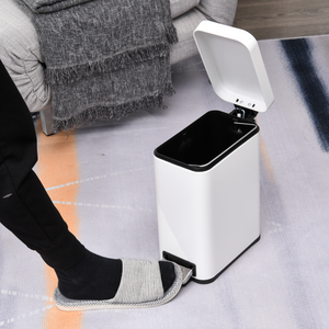 5L Stylish Steel Pedal Bin - Compact, Chic & Easy-Clean for Every Space!