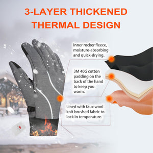 3M Thinsulate Thermal Gloves – Waterproof, Windproof & Touchscreen Winter Gloves for Men & Women