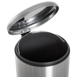 30L Stainless Steel Pedal Bin - Black/Silver, Fingerprint Resistant & Hygienic