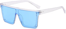 Load image into Gallery viewer, Flat Top Oversized Sunglasses - Square Sunglasses for Women Men Mirrored Rimless Sun Glasses Big Frame Fashion Shades UV400 Protection