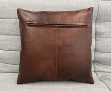 Load image into Gallery viewer, 2X Vintage Brown Leather Sofa Cushion Covers Home Decor