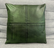 Load image into Gallery viewer, 2x Genuine Metallic Leather Sofa Cushion Covers