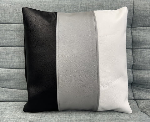 2x Stripes Leather Sofa High Quality Cushion Covers