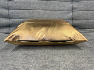 2x Genuine 100% Metallic Leather Sofa Cushion Covers