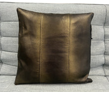 Load image into Gallery viewer, 2x Genuine 100% Metallic Leather Sofa Cushion Covers