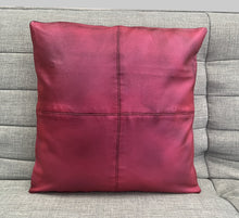 Load image into Gallery viewer, 2x Genuine Metallic Leather Sofa Cushion Covers