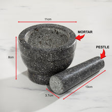 Load image into Gallery viewer, Premium Solid Granite Pestle &amp; Mortar Set – Unleash Flavors in Your Kitchen!