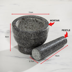 Premium Solid Granite Pestle & Mortar Set – Unleash Flavors in Your Kitchen!