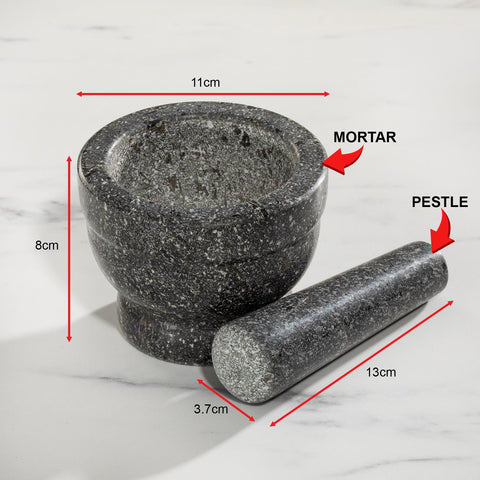 Premium Solid Granite Pestle & Mortar Set – Unleash Flavors in Your Kitchen!