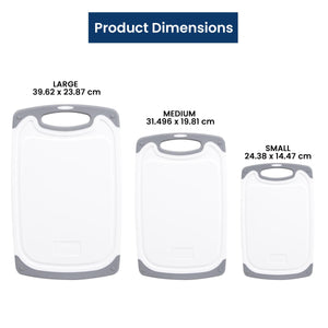 Ultimate 3-Piece Easy Grip Chopping Board Set with Peeler - Food Safe & Durable