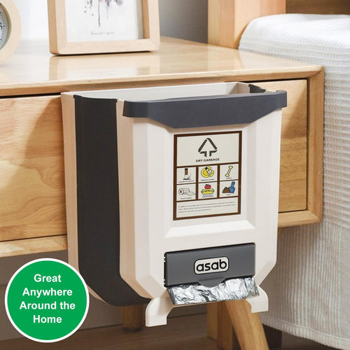 Space-Saving Foldable Trash Bin: Compact & Hangable Design for Every Kitchen!