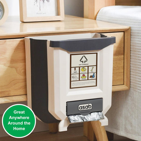 Space-Saving Foldable Trash Bin: Compact & Hangable Design for Every Kitchen!
