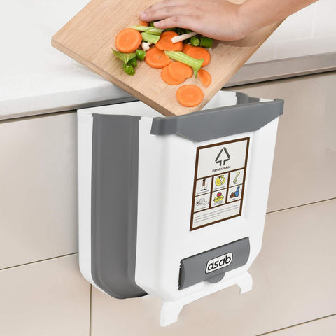 Space-Saving Foldable Trash Bin: Compact & Hangable Design for Every Kitchen!