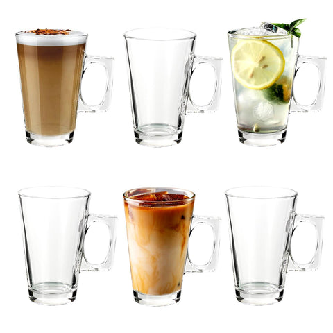 Vinsani 6-Piece Latte Glass Set: Elevate Your Coffee Experience!