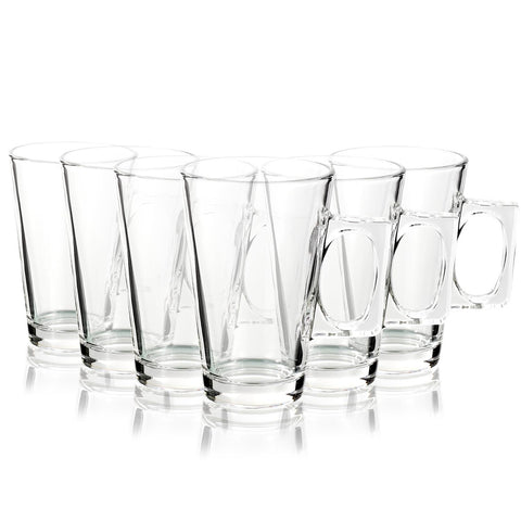 Vinsani 6-Piece Latte Glass Set: Elevate Your Coffee Experience!