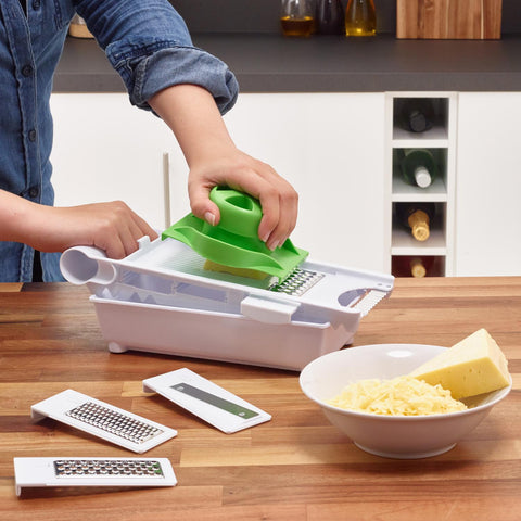 VINSANI 6-in-1 Grater: Ultimate Kitchen Tool for Slicing, Grating & Safety!