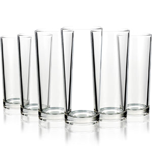 Vinsani Hiball Glass Set - Timeless Design for Cocktails & Desserts (Set of 6)
