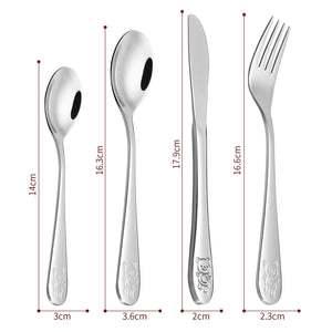 Vinsani Jungle 4-Piece Kids Cutlery Set – Fun, Safe, and Elegant Mealtime Essentials!