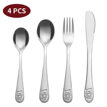Load image into Gallery viewer, Vinsani Jungle 4-Piece Kids Cutlery Set – Fun, Safe, and Elegant Mealtime Essentials!