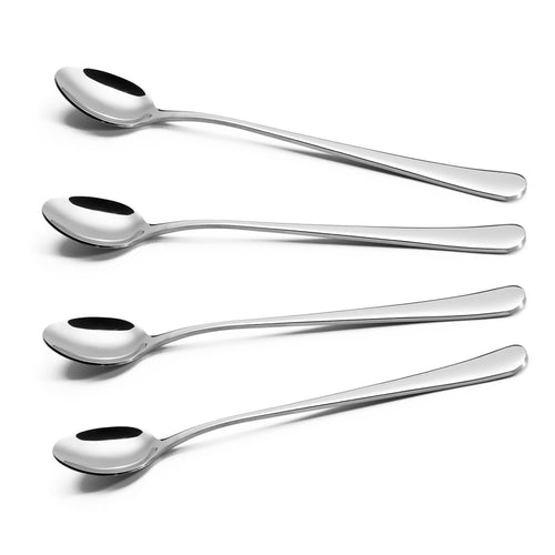 Vinsani Elite 4-Piece Long Handle Stainless Steel Latte Spoons Set
