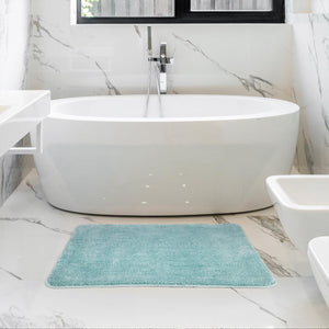 Vinsani Ultra-Soft Microfiber Bath Mat - Luxurious Comfort in Light Blue