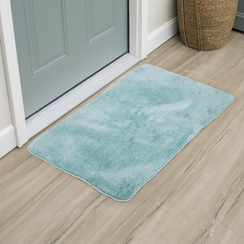 Vinsani Ultra-Soft Microfiber Bath Mat - Luxurious Comfort in Light Blue