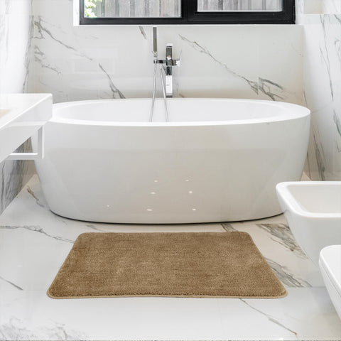 VINSANI Ultra Soft Beige Bath Mat - Luxurious Comfort for Your Feet, 50x80cm
