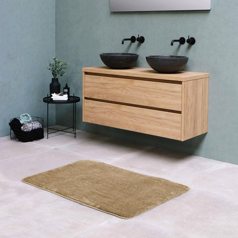 VINSANI Ultra Soft Beige Bath Mat - Luxurious Comfort for Your Feet, 50x80cm